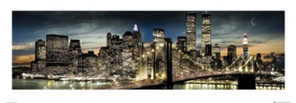 New York - Kunstdruck - Manhattan bei Nacht