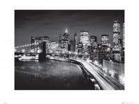 New York  - Kunstdruck - Manhatten schwarz und weiß