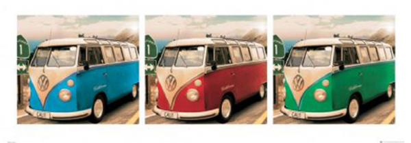 Volkswagen - Kunstdruck - Californian Camper Route One