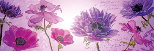 Blumen - Slim-Poster - Violett