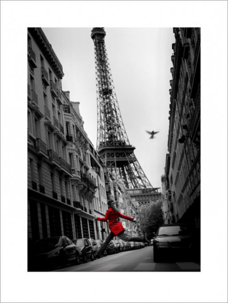 Paris - Kunstdruck - Rote Jacke