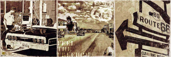 Route 66 - Slim-Poster - Along the Road