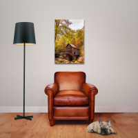 Alte Mühle im Herbst - Poster - Glade Creek Grist Mill