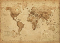 Landkarten World Map - Mini-Poster - antique style