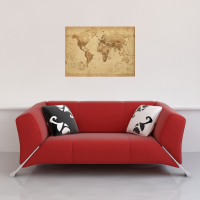 Landkarten World Map - Mini-Poster - antique style