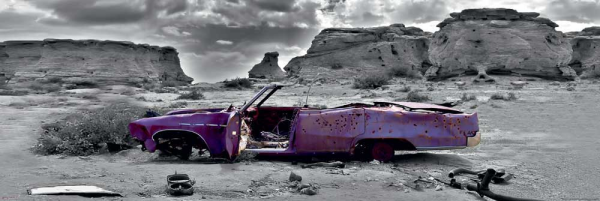 Wrecked Cadillac - Türposter - Colourlight