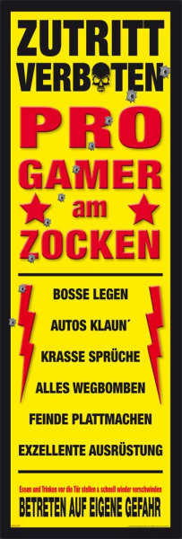 Gaming - Slim-Poster - Progamer Am Zocken