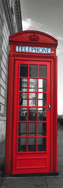 London  - Slim-Poster - Red Phonebox