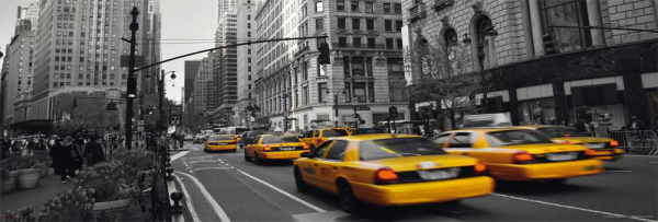 New York  - Slim-Poster - Yellow Taxis