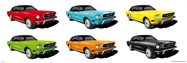 Autos - Slim-Poster - Classic GT - Colours