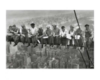 New York - Kunstdruck - Mittagspause auf dem Hochhaus