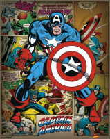 Marvel - Mini-Poster - Captain America Retro