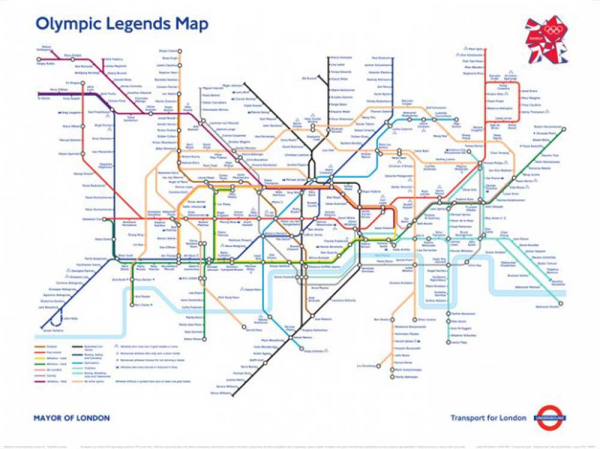 Olympia - Kunstdruck - Legends Underground Map