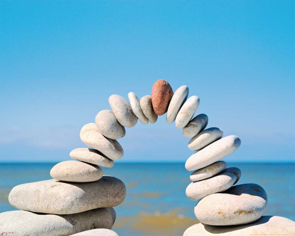 Zen - Mini-Poster - Steinbogen Perfekte Balance