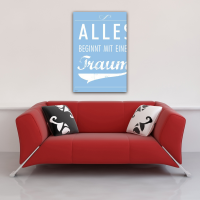 Motivational - Mini-Poster - Alles beginnt mit einem Traum