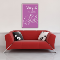 Motivational - Mini-Poster - Vergiß nicht zu lächeln