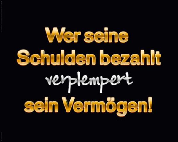 Fun - Mini-Poster - Schuldenfrei