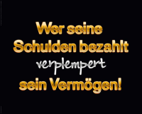 Fun - Mini-Poster - Schuldenfrei