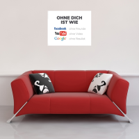 Fun - Mini-Poster - Ohne dich ist wie