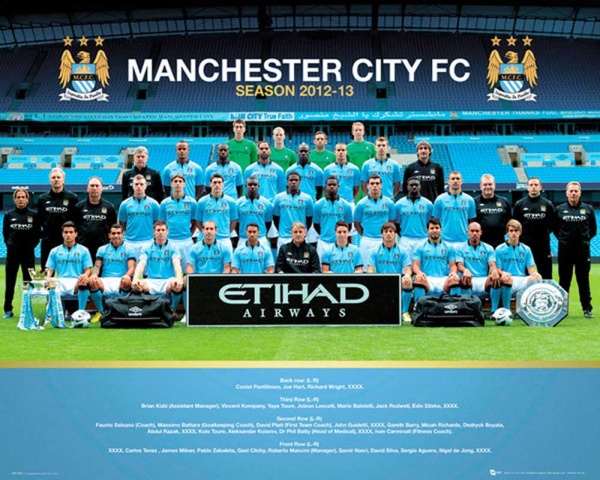 Fußball - Mini-Poster - Manchester City - Team 12/13