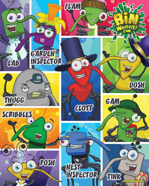 Bin Weevils - Mini-Poster - Grid