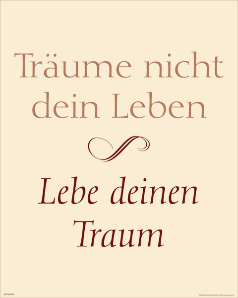 Motivational - Mini-Poster - Träume nicht dein Leben…