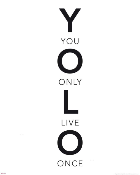 Motivational - Mini-Poster - YOLO - Worte