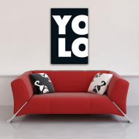 Motivational - Mini-Poster - YOLO - Bold Letters
