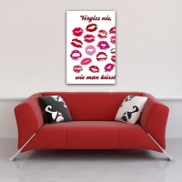 Motivational - Mini-Poster - Vergiss nie wie man küsst