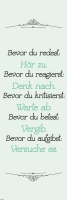 Motivational - Slim-Poster - Bevor du redest, Hör zu