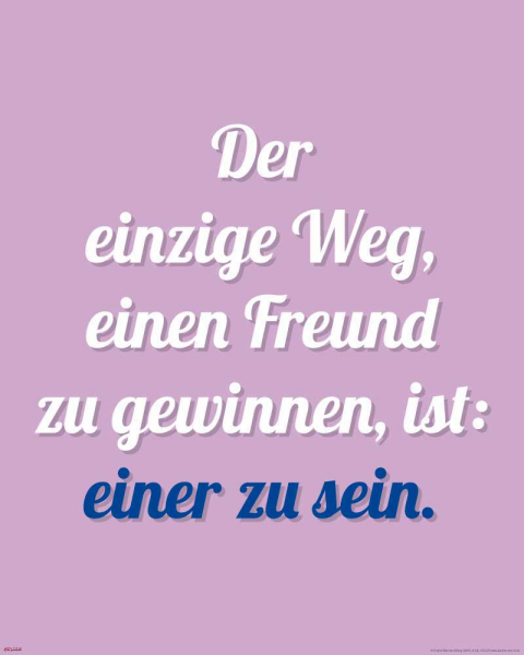 Motivational - Mini-Poster - Der einzige Weg ein Freund zu sein #3