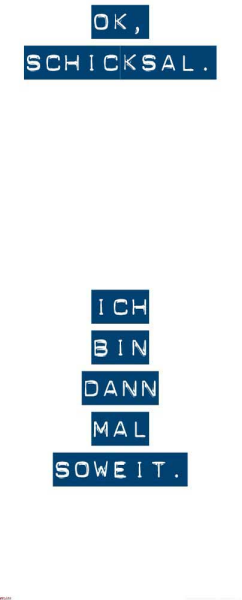 Motivational - Slim-Poster - OK Schicksal, ich bin dann soweit #1