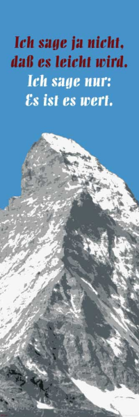 Motivational - Slim-Poster - Ich sage ja nicht daß es leicht wird #1