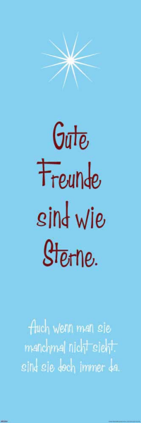 Motivational - Slim-Poster - Gute Freunde sind wie Sterne