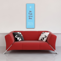 Motivational - Slim-Poster - Gute Freunde sind wie Sterne