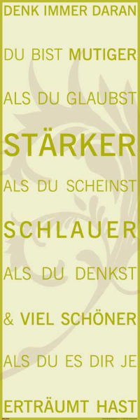 Motivational - Slim-Poster - Denk immer daran