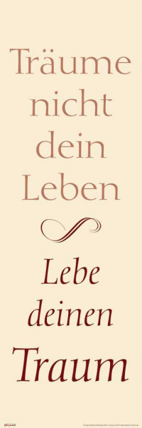 Motivational - Slim-Poster - Träume nicht dein Leben