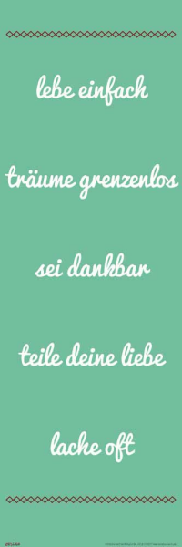 Motivational - Slim-Poster - Lebe einfach, träume groß