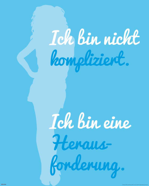 Motivational - Mini-Poster - Ich bin nicht kompliziert