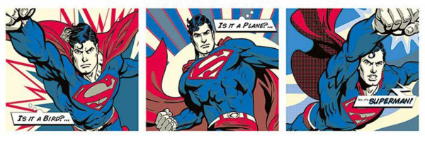 DC Comic - Türposter - Superman - Triptychon