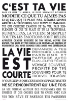 Motivational - Kunstdruck - Cest ta vie