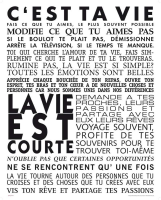 Motivational - Kunstdruck - Cest ta vie