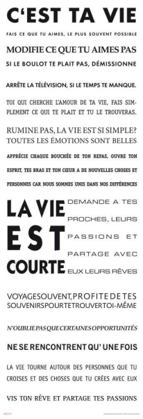 Motivational - Kunstdruck - Cest ta vie