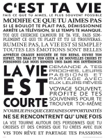 Motivational - Kunstdruck - Cest ta vie