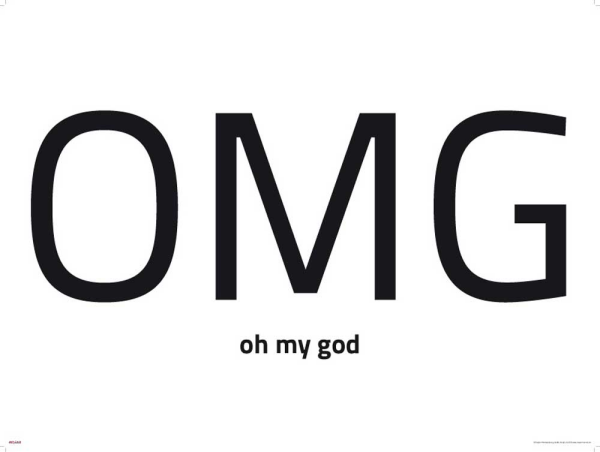 Internet Language - Kunstdruck - OMG Words