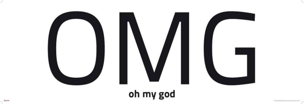 Internet Language - Kunstdruck - OMG Words