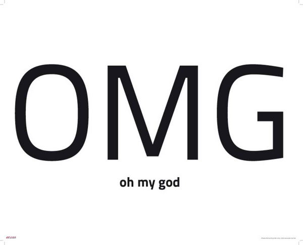 Internet Language - Kunstdruck - OMG Words