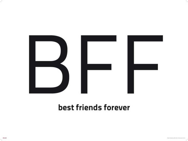 Internet Language - Kunstdruck - BFF Words