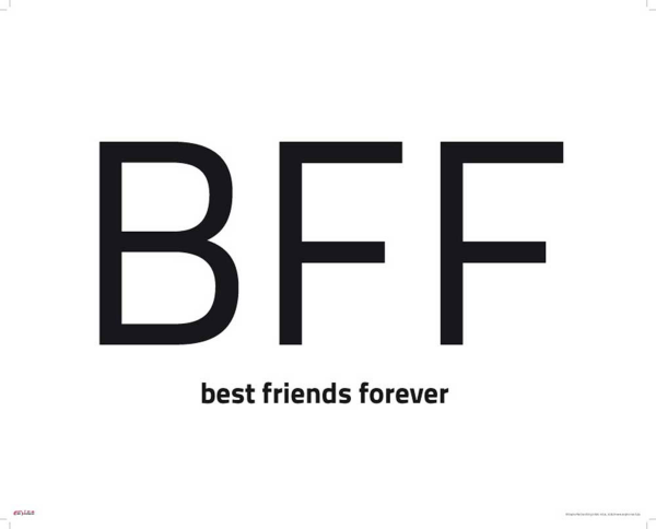 Internet Language - Kunstdruck - BFF Words