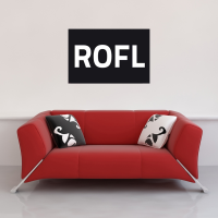 Internet Language - Kunstdruck - ROFL negative